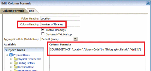 Edit Column Formula